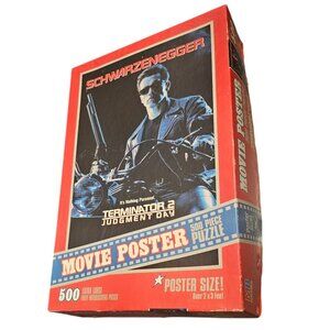 Terminator 2 Judgment Day Schwarzenegger Movie Poster 500 Piece Puzzle By MB